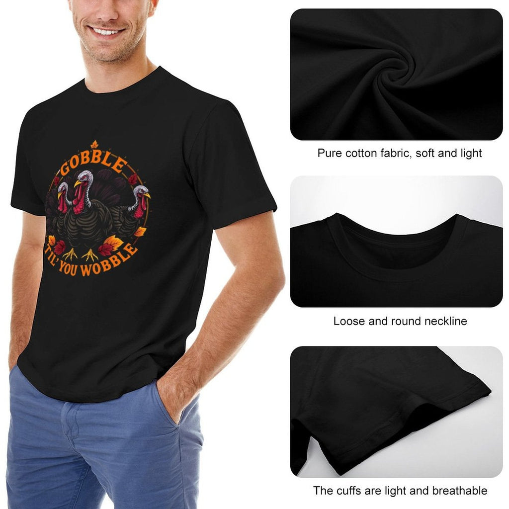 Munsieur Men's Tee Thanksgiving Collection "Gobble Til' You Wobble"