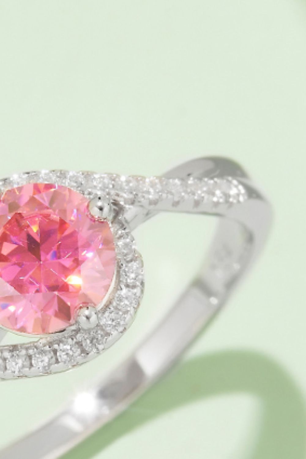 1 Carat Moissanite Contrast Lab-grown Diamond 1pc Ring 925 Sterling Silver