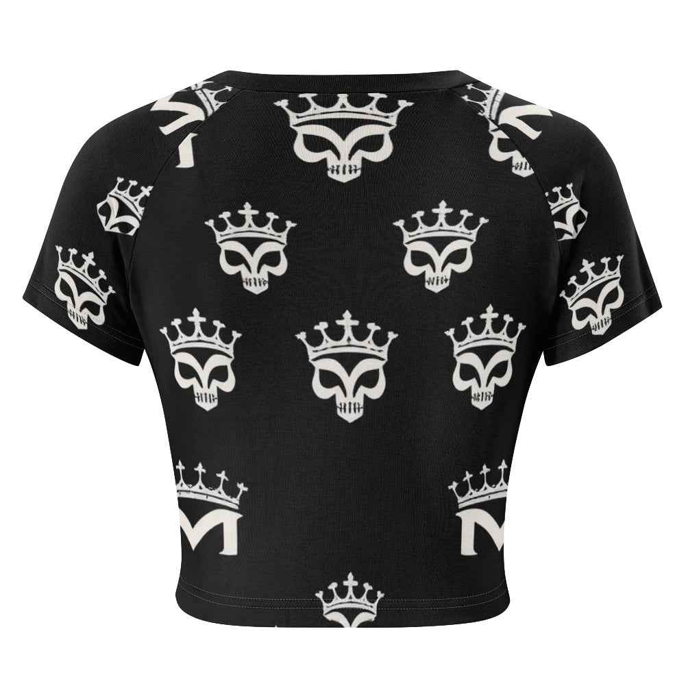 MUNSIEUR Tight cropped navel-baring T-shirt