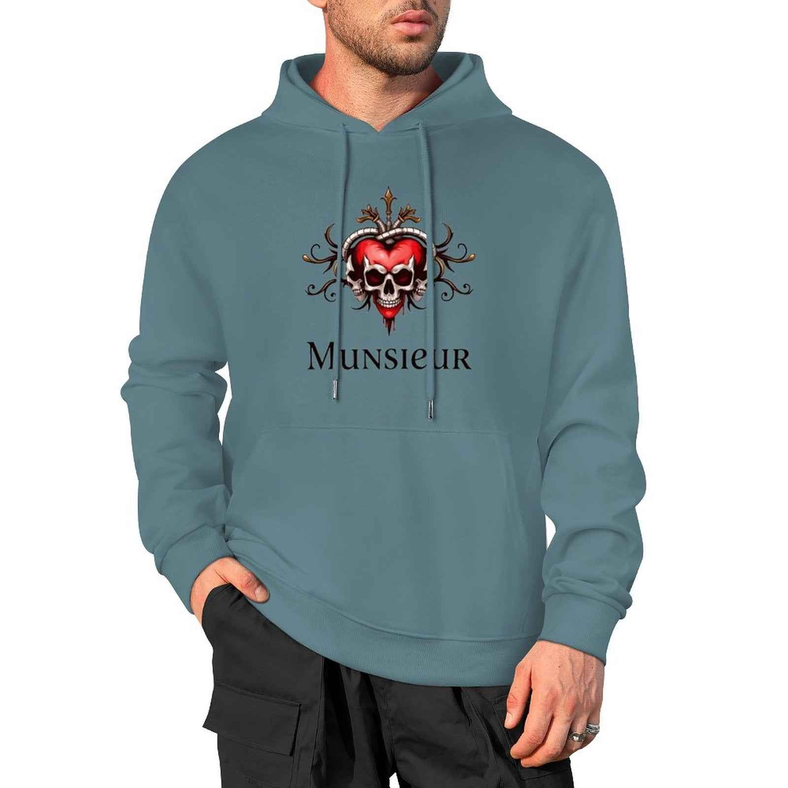 Deadly Love Hoodie | Heart Skull Gothic Streetwear | MUNSIEUR
