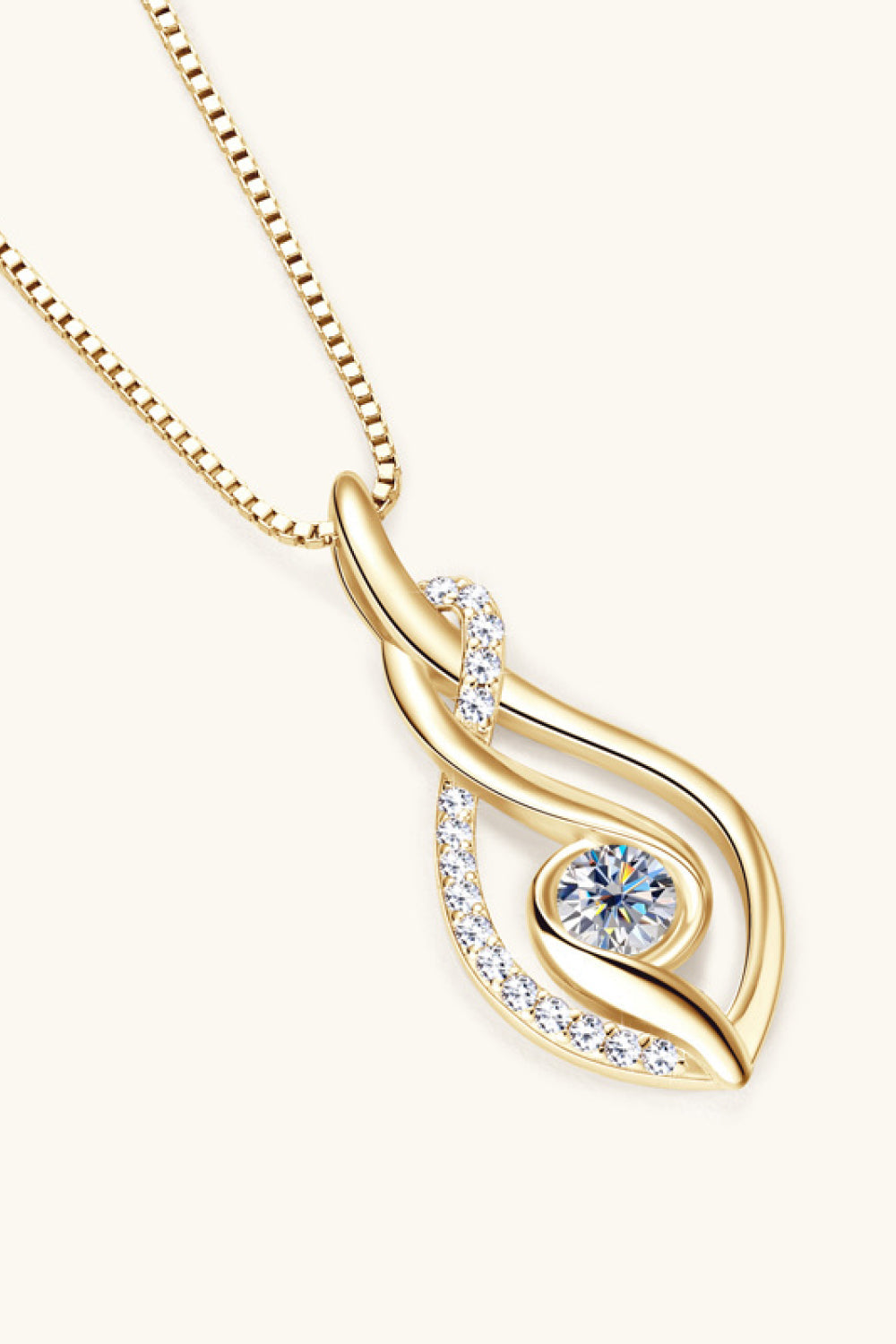 Lab-grown Diamond Necklace Brilliant Sterling Silver