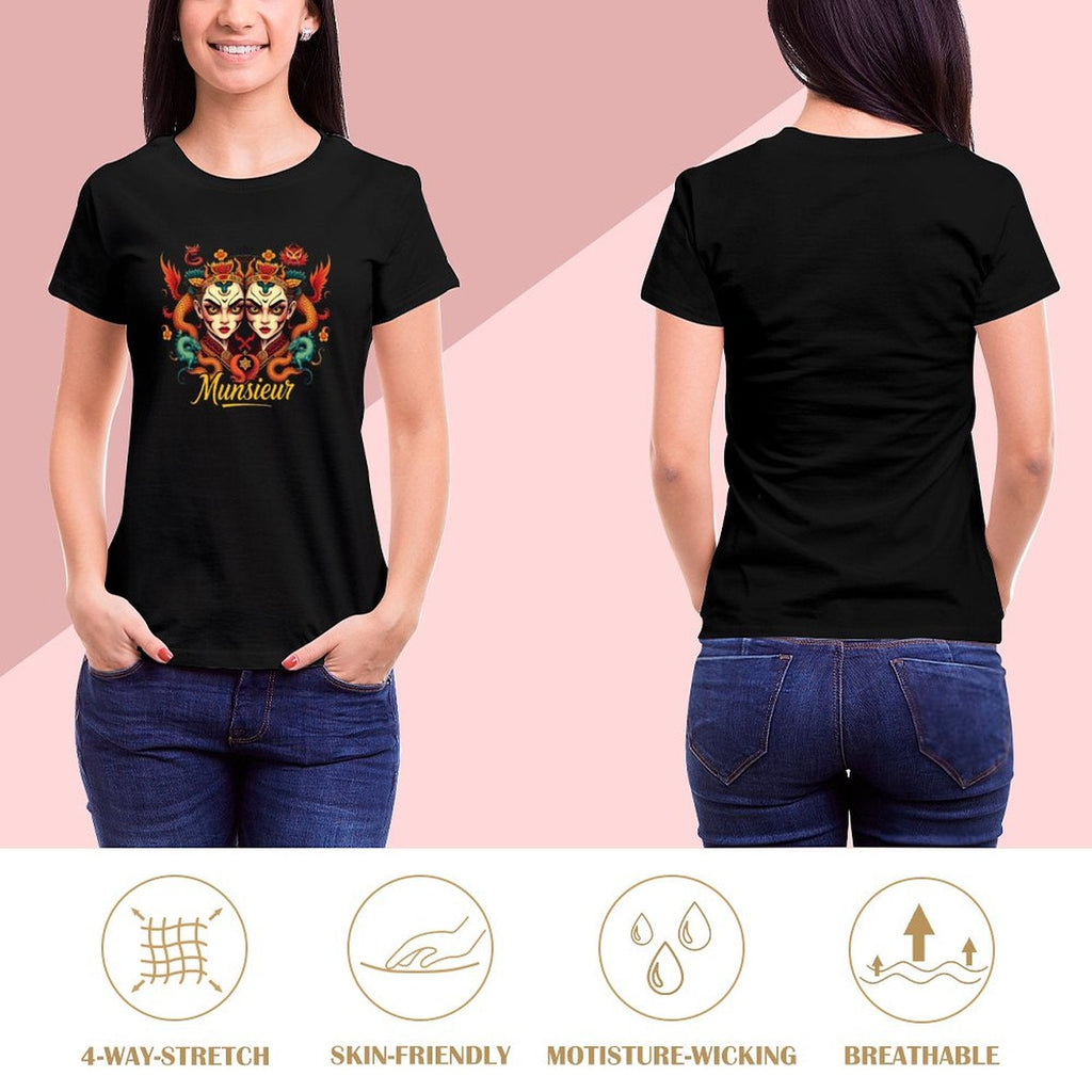 Munsieur T-Shirt for Women: Classic Comfort with a Contemporary Twist for Her