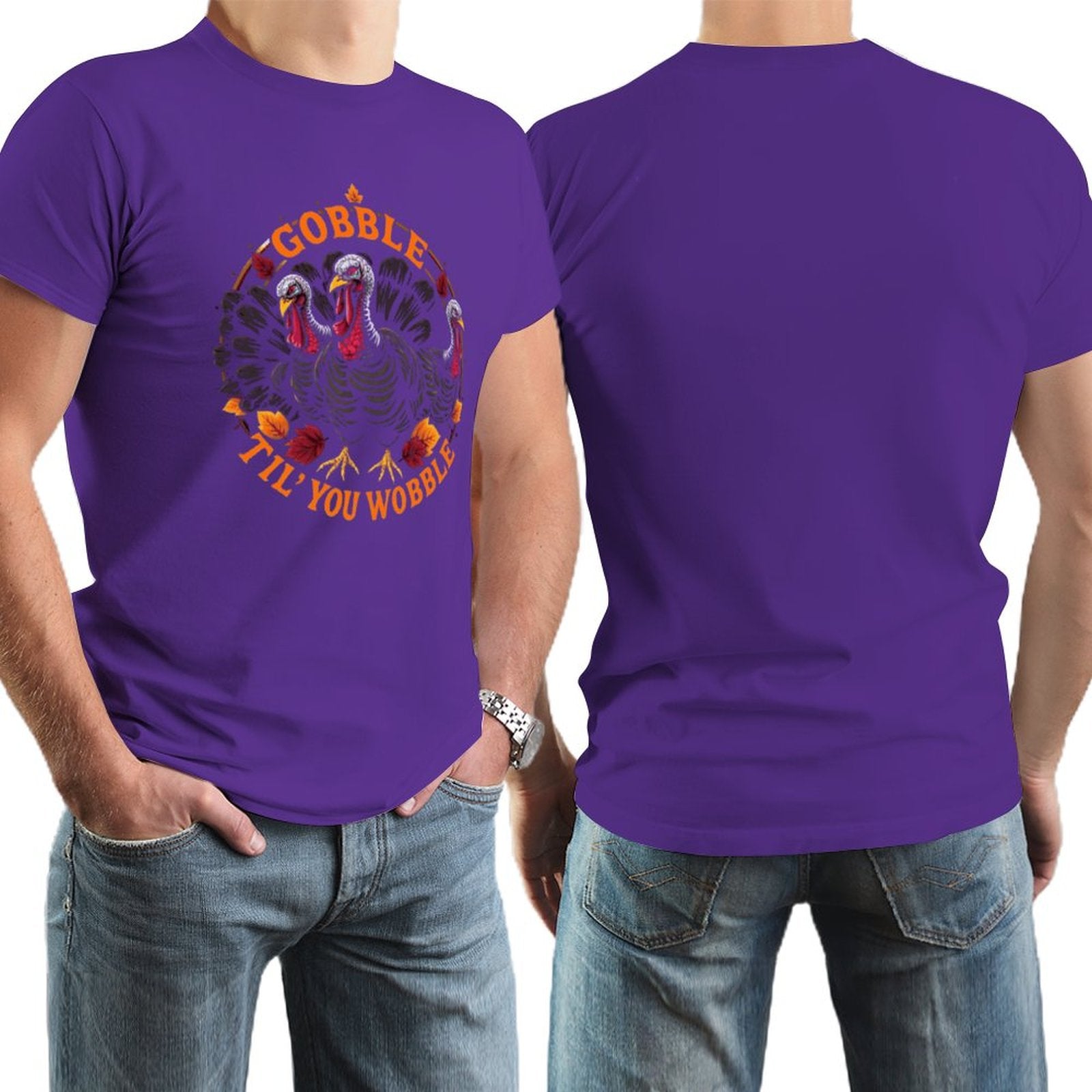Munsieur Men's Tee Thanksgiving Collection "Gobble Til' You Wobble"