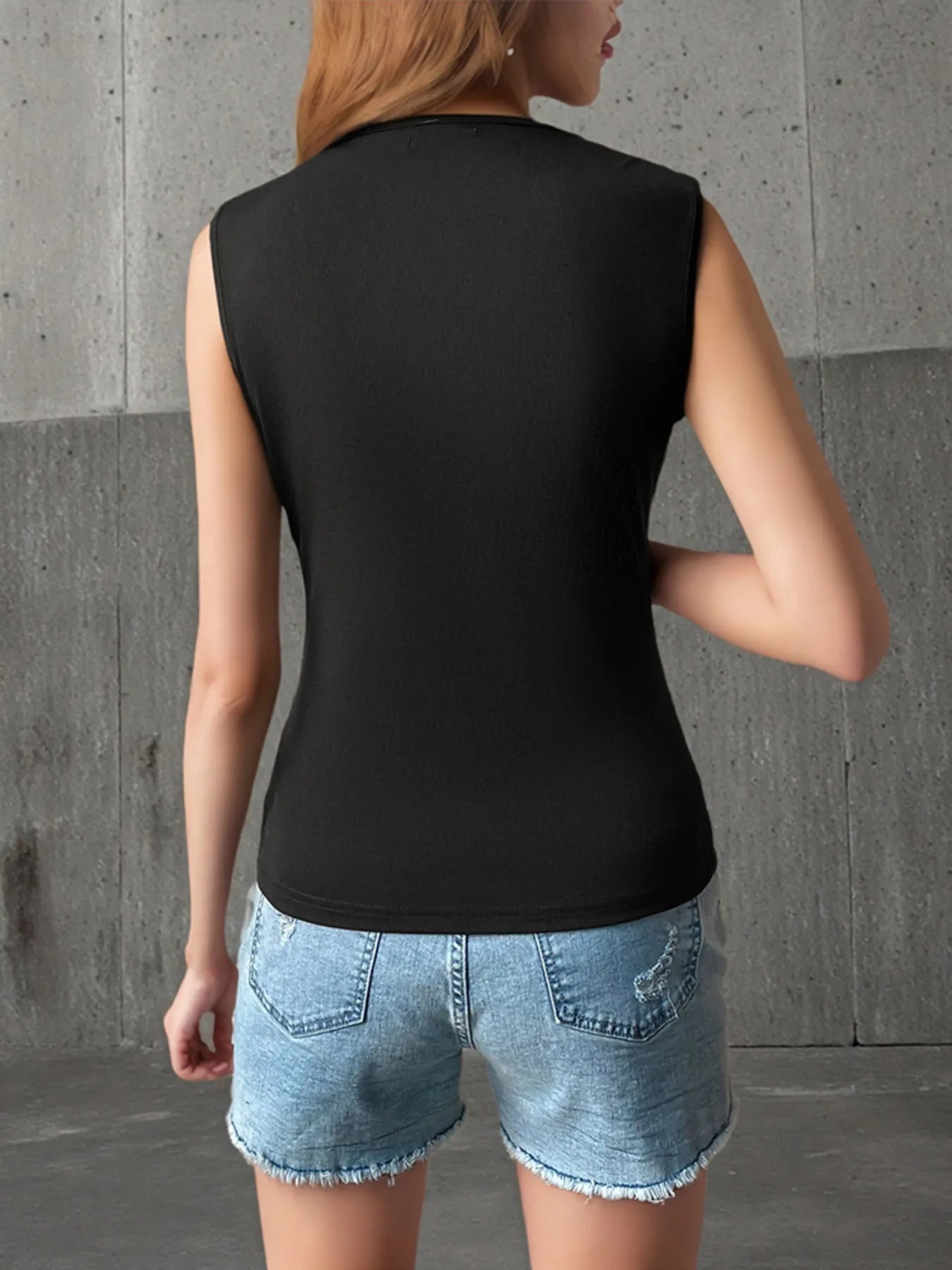 Cutout Sleeveless Tank Top