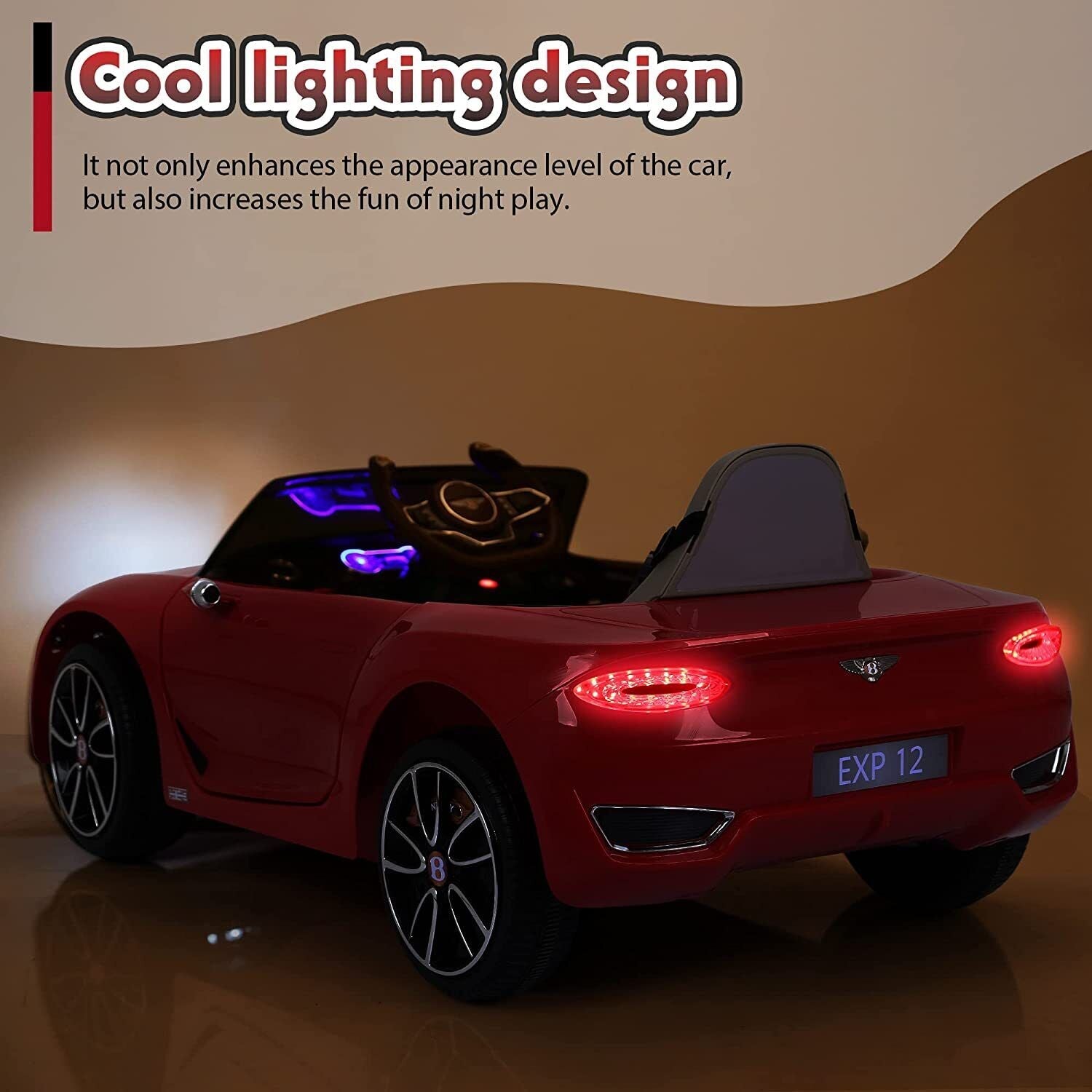 12V Licensed Bentley Electric Kids Ride On Car with Remote Control - Suitable for Ages 3-8 Years