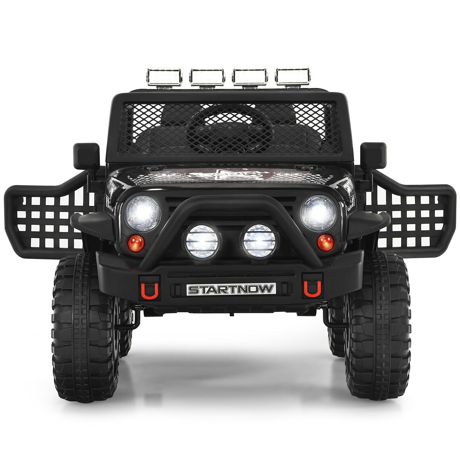 Black 12V Kids Ride On Truck with Remote Control & Lights - Electric Car for Endless Fun!