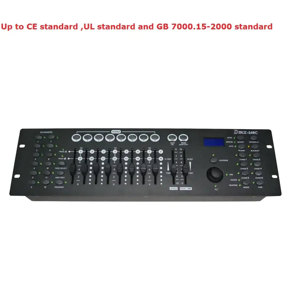 Black 240c dmx controller stage and party lighting