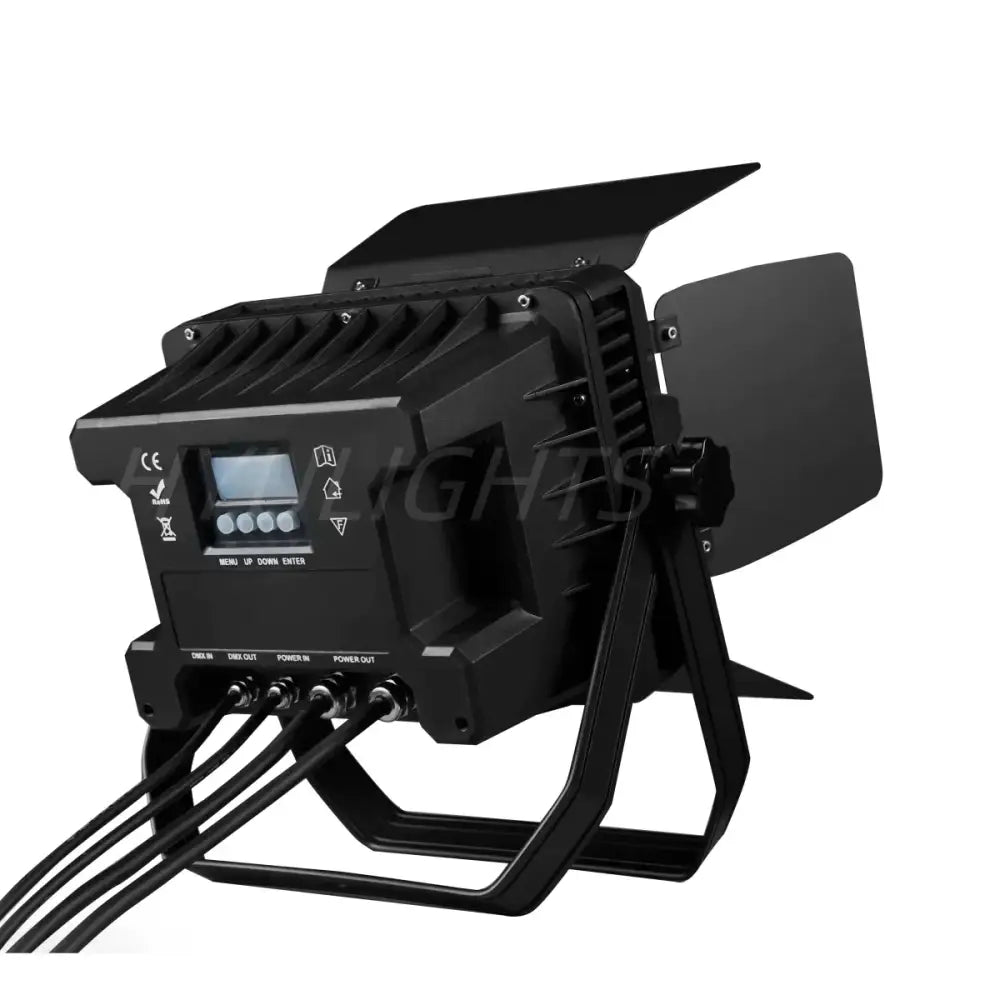 Black 24x18w rgbwa uv led wall wash with barn doors for living room