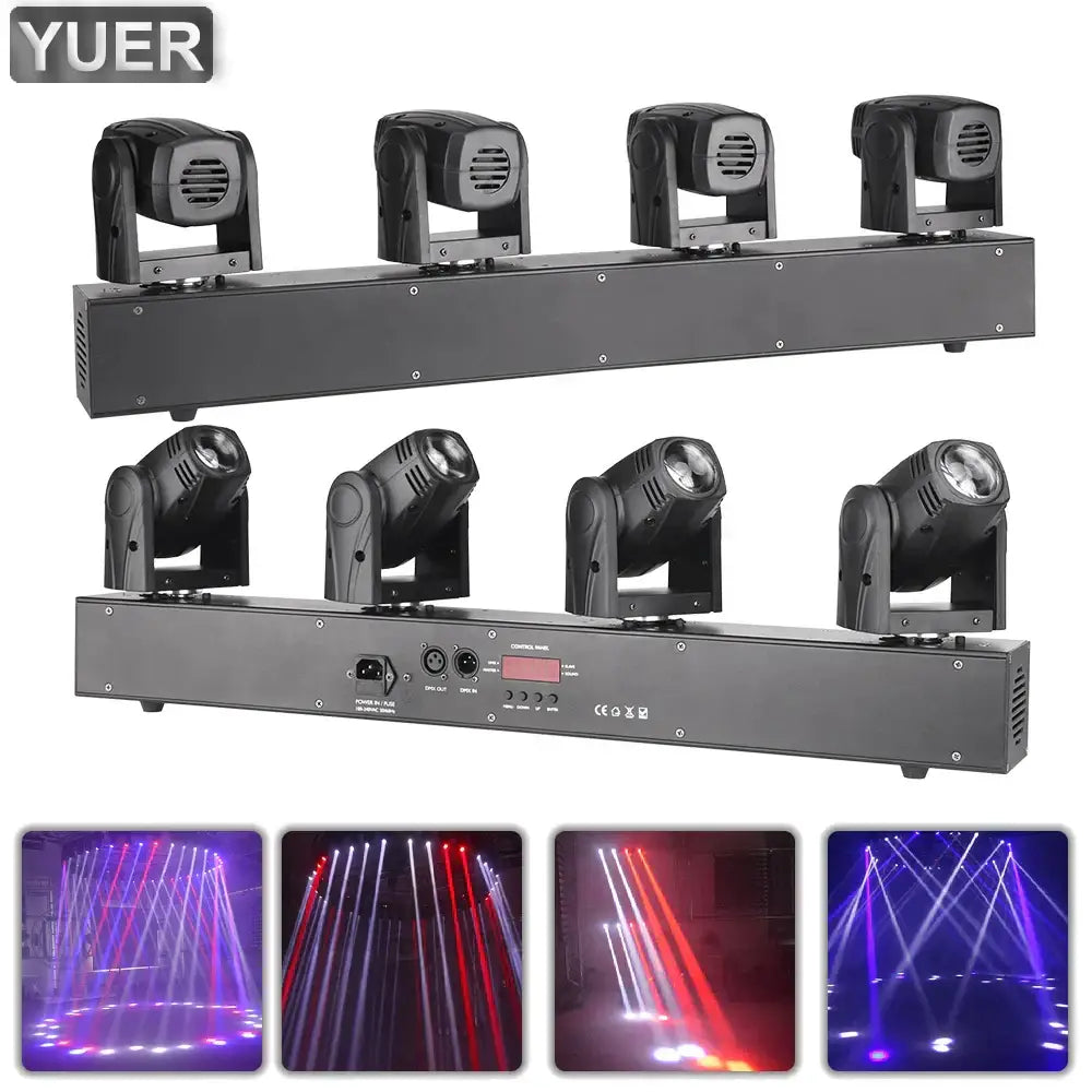 Black 4 head rgbw mini moving head light bar for bar and stage