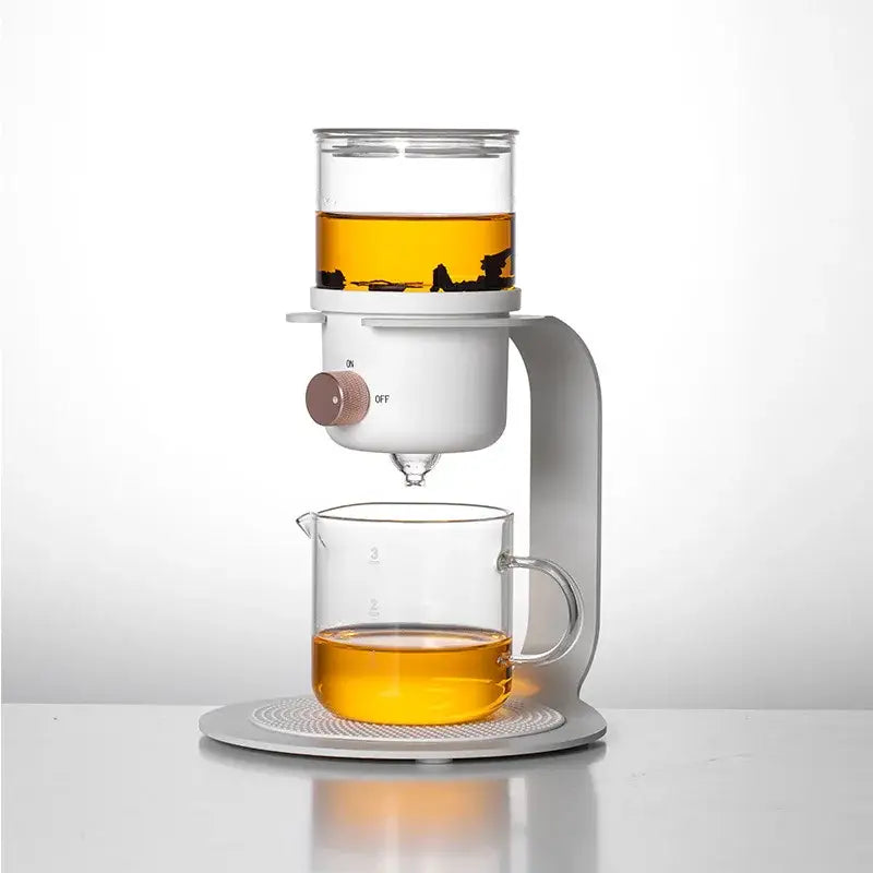 Black and clear glass kung fu tea pot kitchen electric infuser