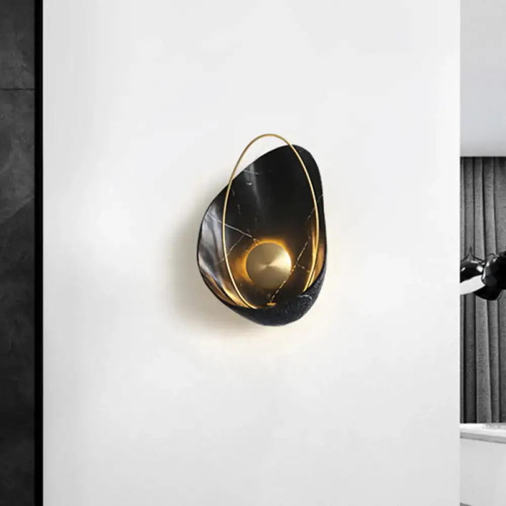 Black and gold marble wall light for living room 40w maximum bulb