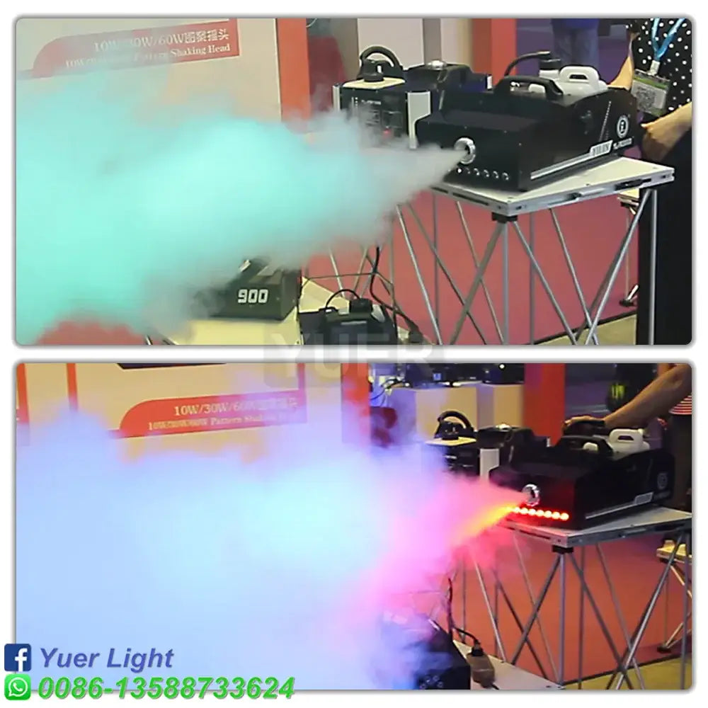 Black and silver 3000w rgb led fog machine stage light