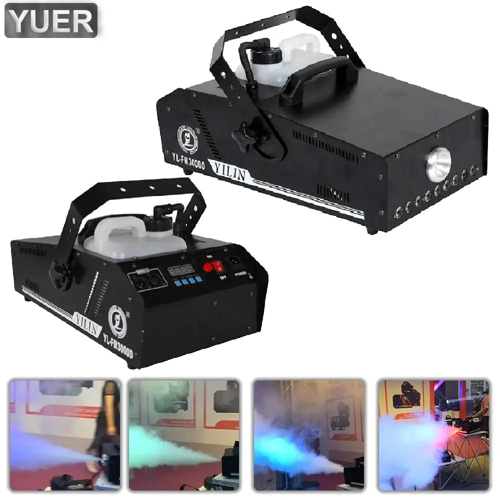 Black and silver 3000w rgb led fog machine stage light