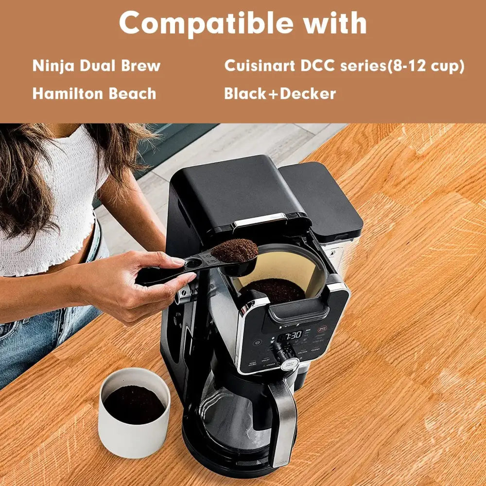 Black and silver reusable cone coffee maker filter kitchen accessory