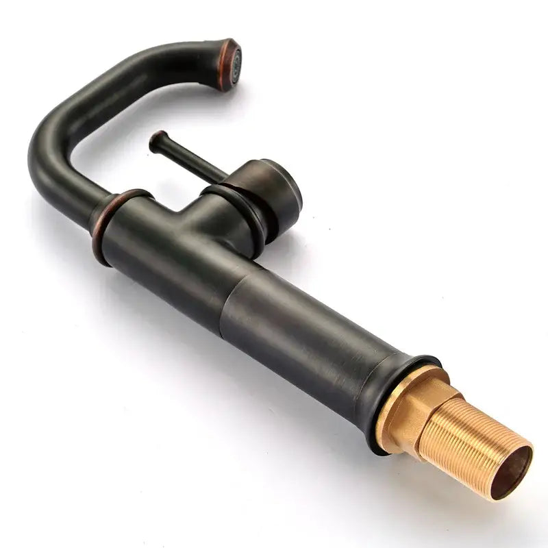 Black antique brass basin faucet matte black & copper kitchen mixer