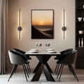 Modern black battery operated wall sconces dining room set