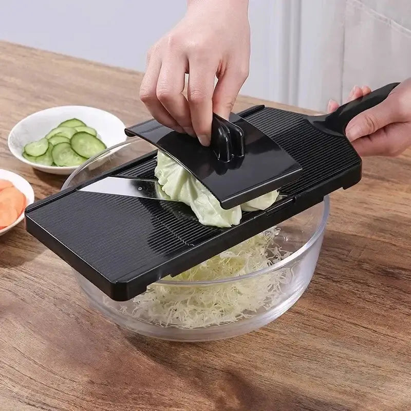 Black cabbage grater and shredder kitchen slicer