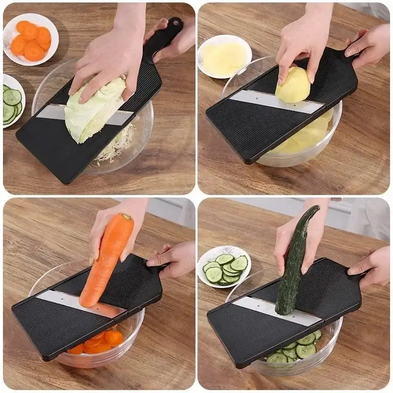 Black cabbage grater and shredder kitchen slicer