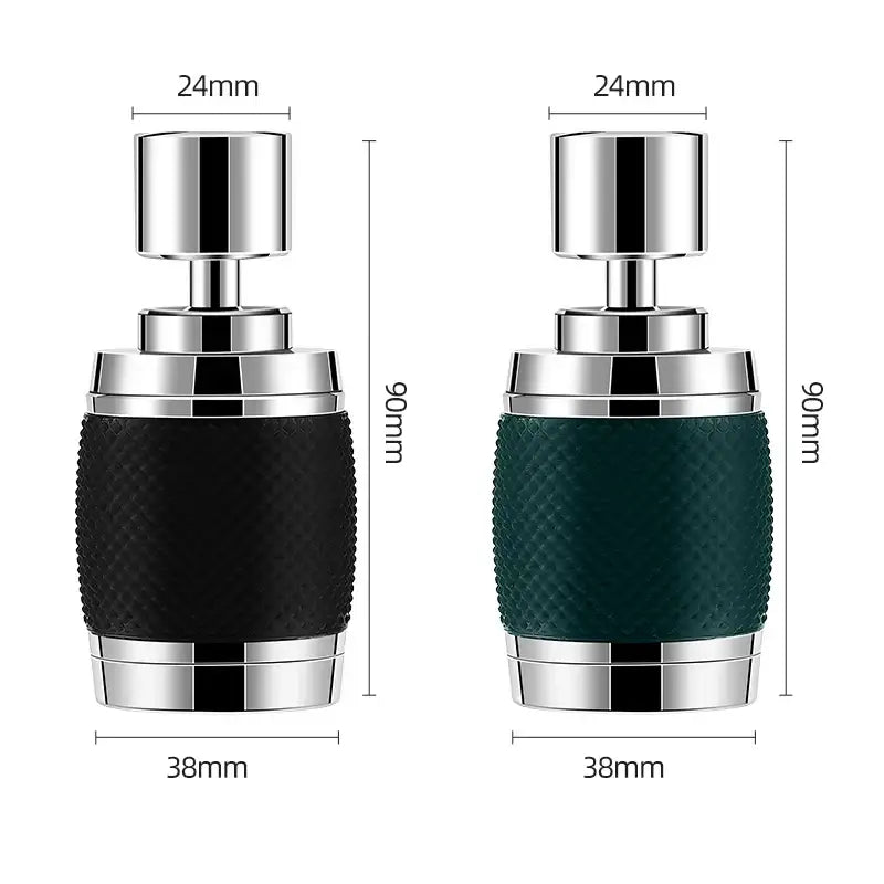 Black & chrome aluminum kitchen faucet 360 rotating splash nozzle