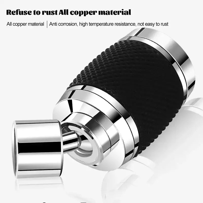 Black & chrome aluminum kitchen faucet 360 rotating splash nozzle