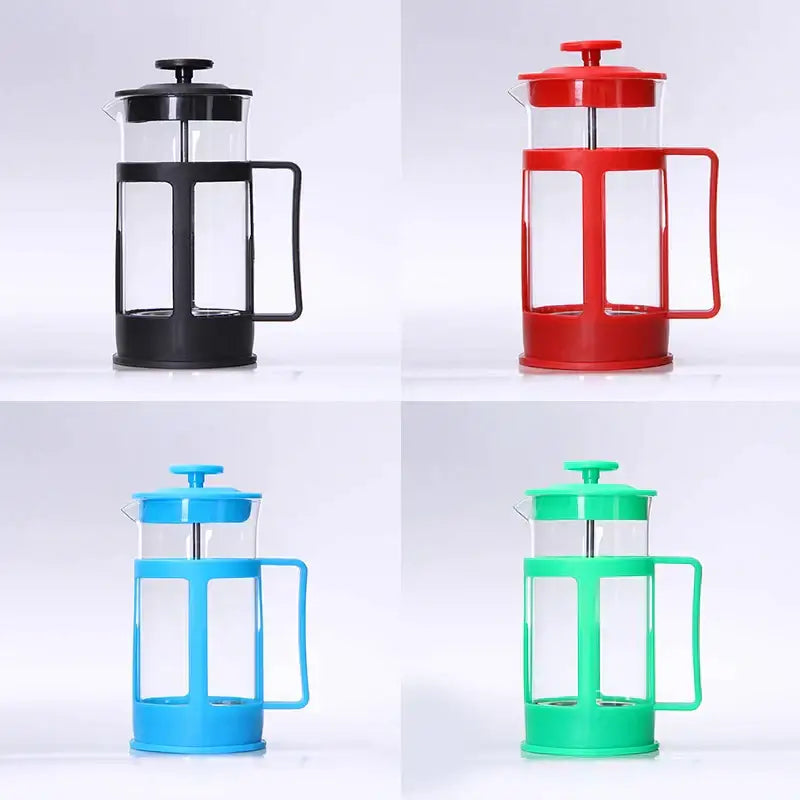 Black glass 350ml french press kitchen coffee and tea maker
