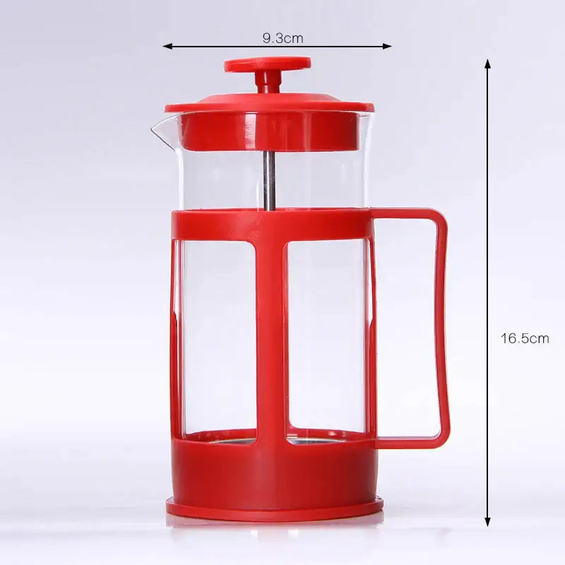 Black glass 350ml french press kitchen coffee and tea maker
