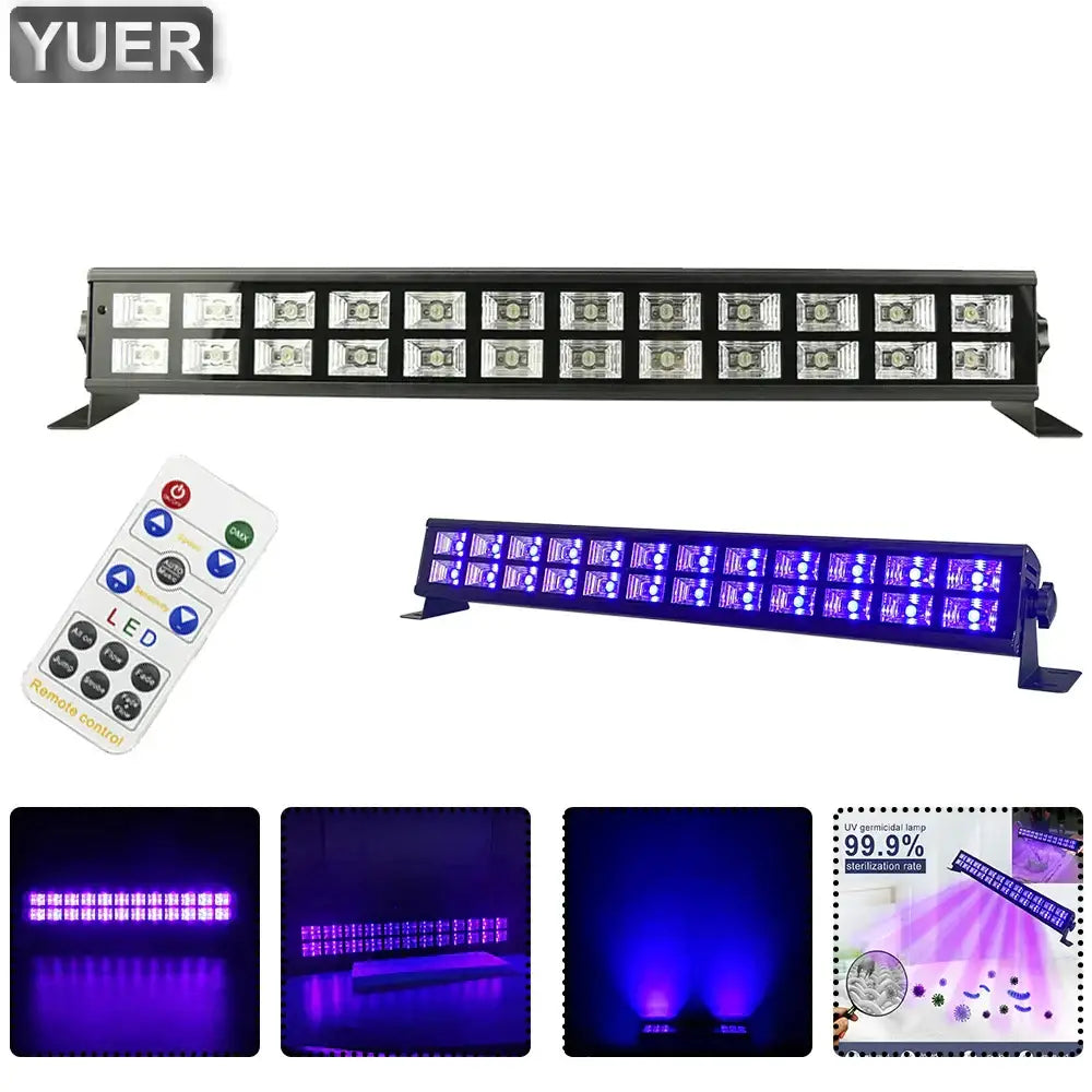 Black led uv bar stage light 24x3w led club party lamp