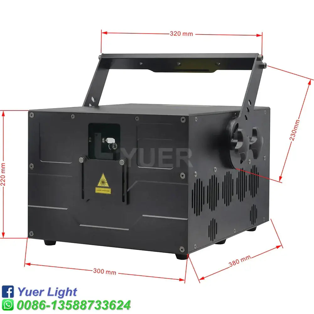 Black rectangular rgb color laser light party room projector