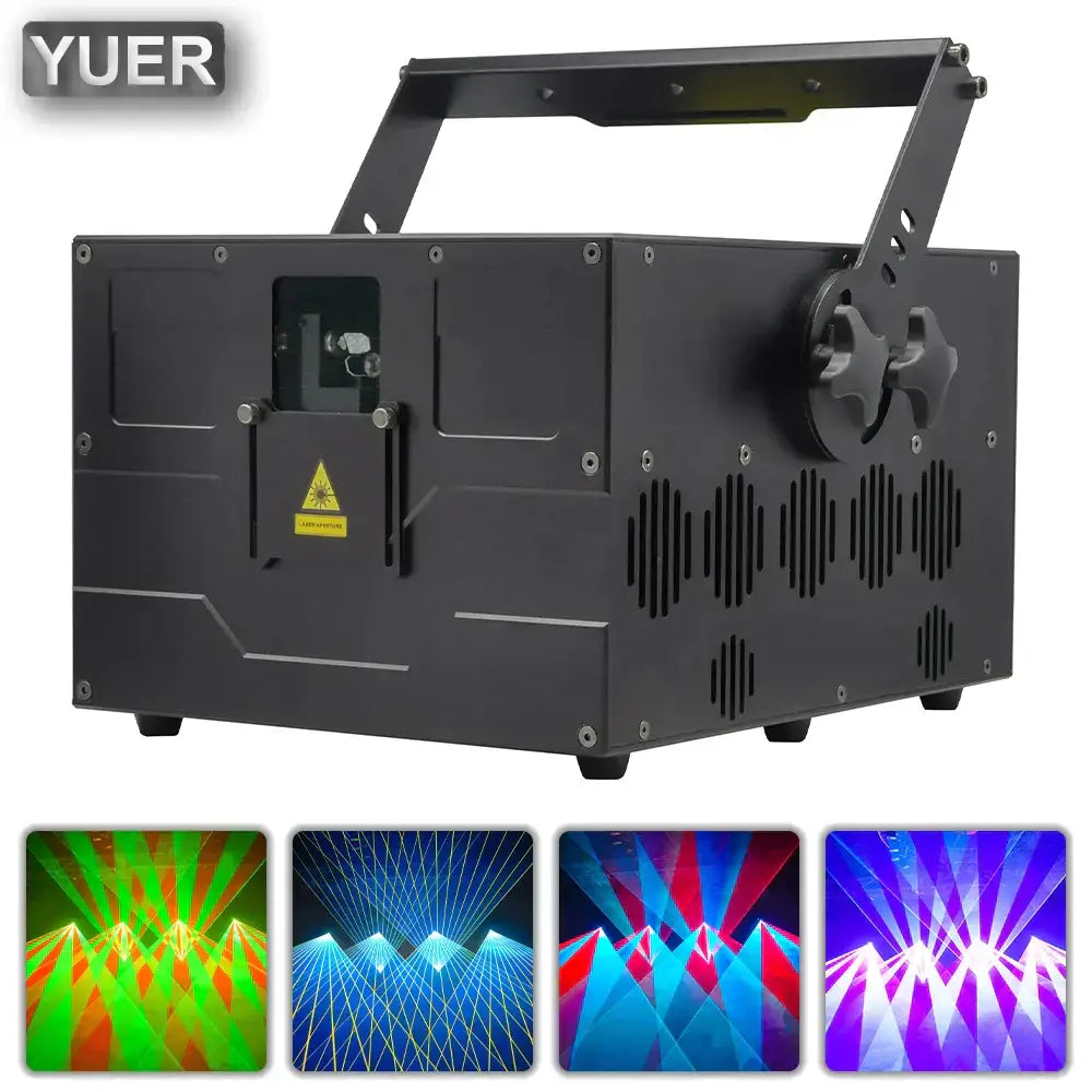 Black rectangular rgb color laser light party room projector