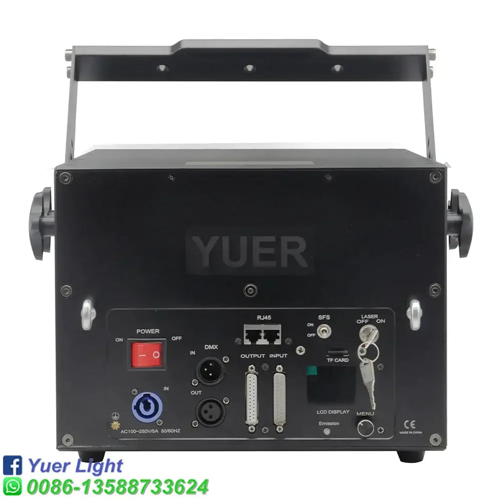 Black rectangular rgb color laser light party room projector