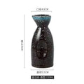 Black speckled ceramic wine sake set with heater for dining room
