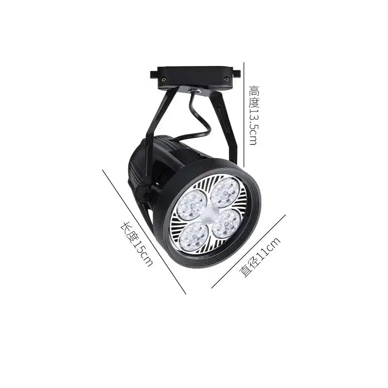 Black & white metallic cob ceiling spotlight 4 led living room light