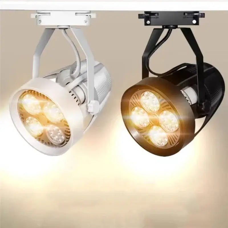 Black & white metallic cob ceiling spotlight 4 led living room light
