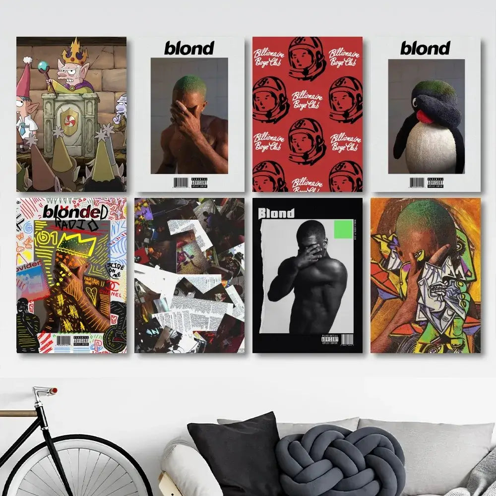 Modern blonde oceans poster prints bedroom framed album wall art