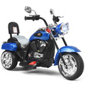 Blue 6V Kids Chopper Motorcycle with Light & Horn - Toddler 3 Wheel Trike