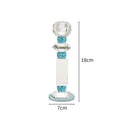 Blue diamond crystal glass candle holder dining room decor