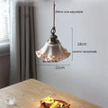 Blue floral ceramic led pendant lamp dining room lighting