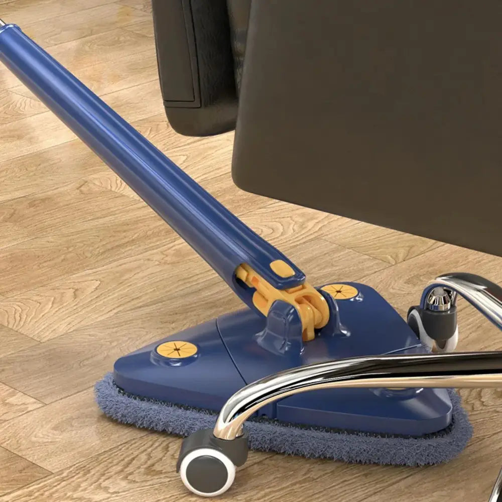 Blue & gray rotating telescopic triangle floor mop kitchen squeegee