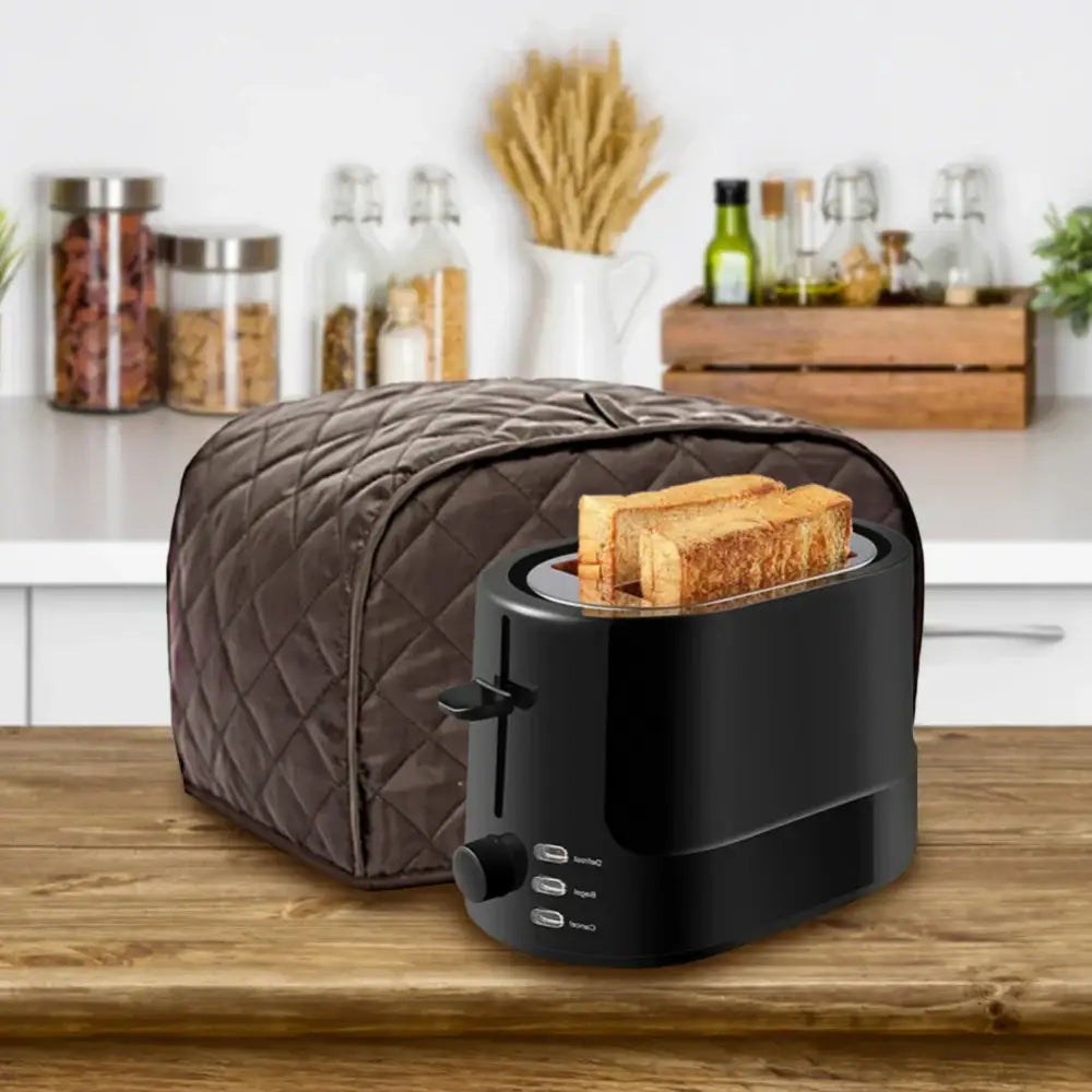 Blue quilted 4 slice toaster cover kitchen appliance protector