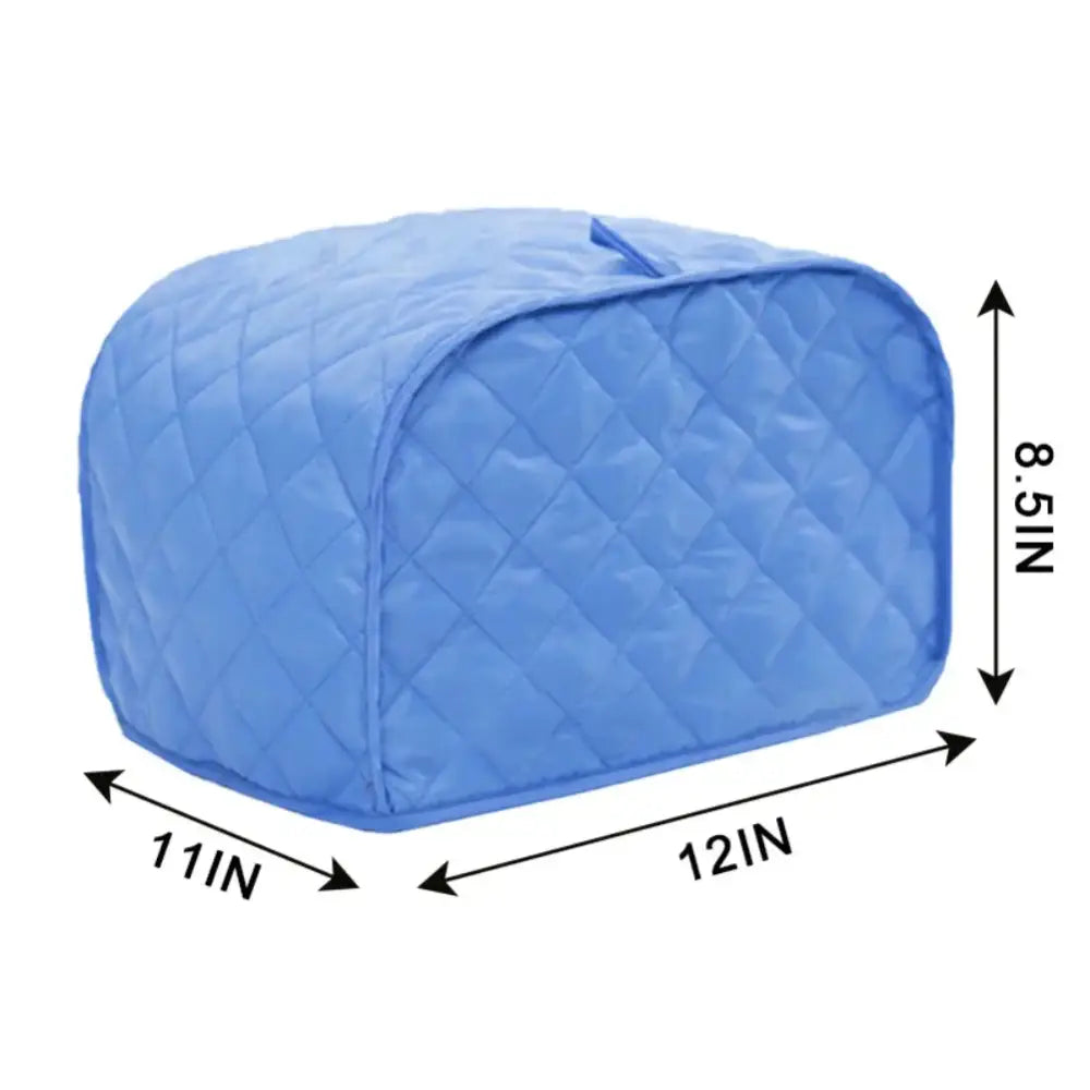 Blue quilted 4 slice toaster cover kitchen appliance protector
