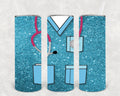 Teal Scrubs 20 oz Skinny Tumbler