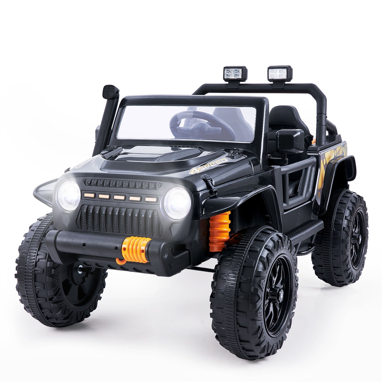 KLOKICK 12V Kids Electric Ride On Car Truck with Remote Control, FM Radio, and Bluetooth Connectivity