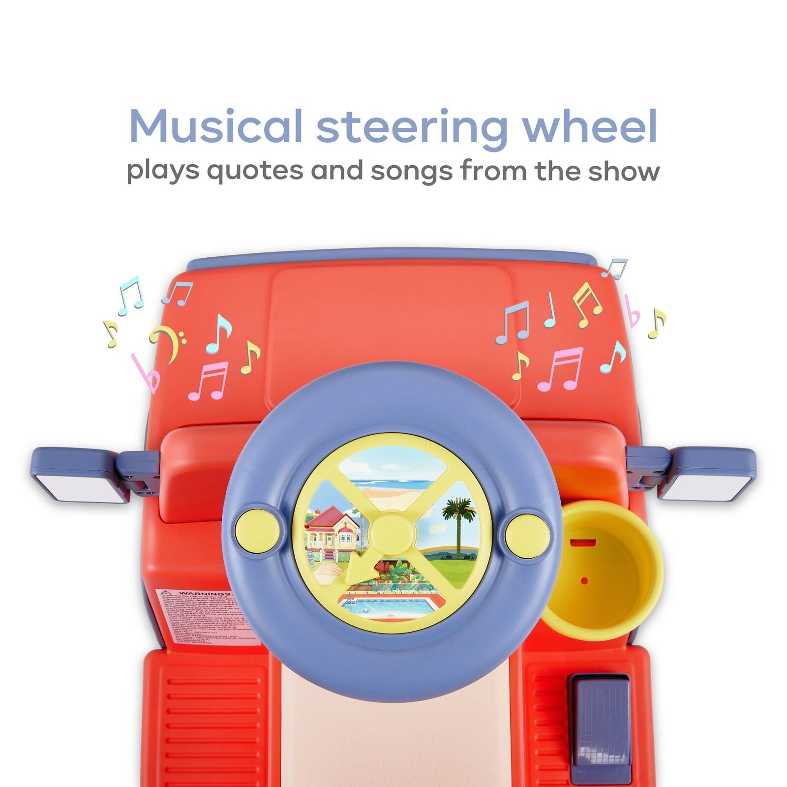 Bluey 6V Ride-On Car with Interactive Sounds - Battery Powered Toy for Kids and Toddlers