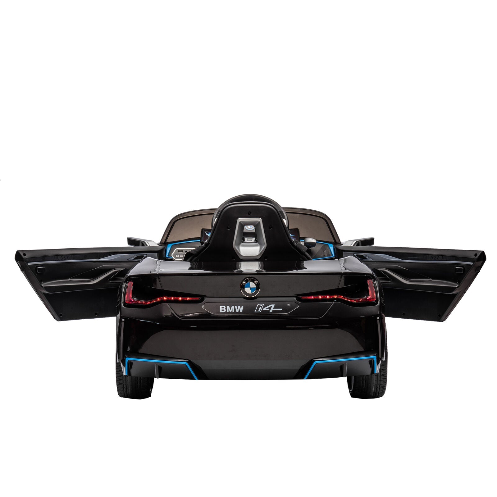 BMW I4 Licensed 12V Kids Ride On Car with Parental Remote Control, USB, MP3, and Bluetooth - Black