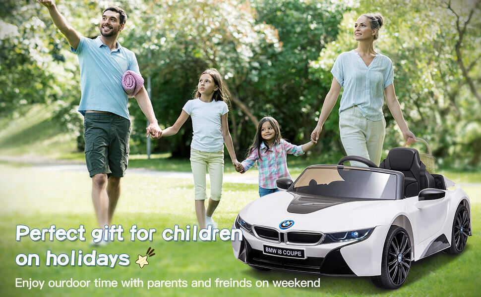 BMW i8 Coupe 12V Kids Ride-On Toy Car with Remote Control - Electric Vehicle for Endless Fun!