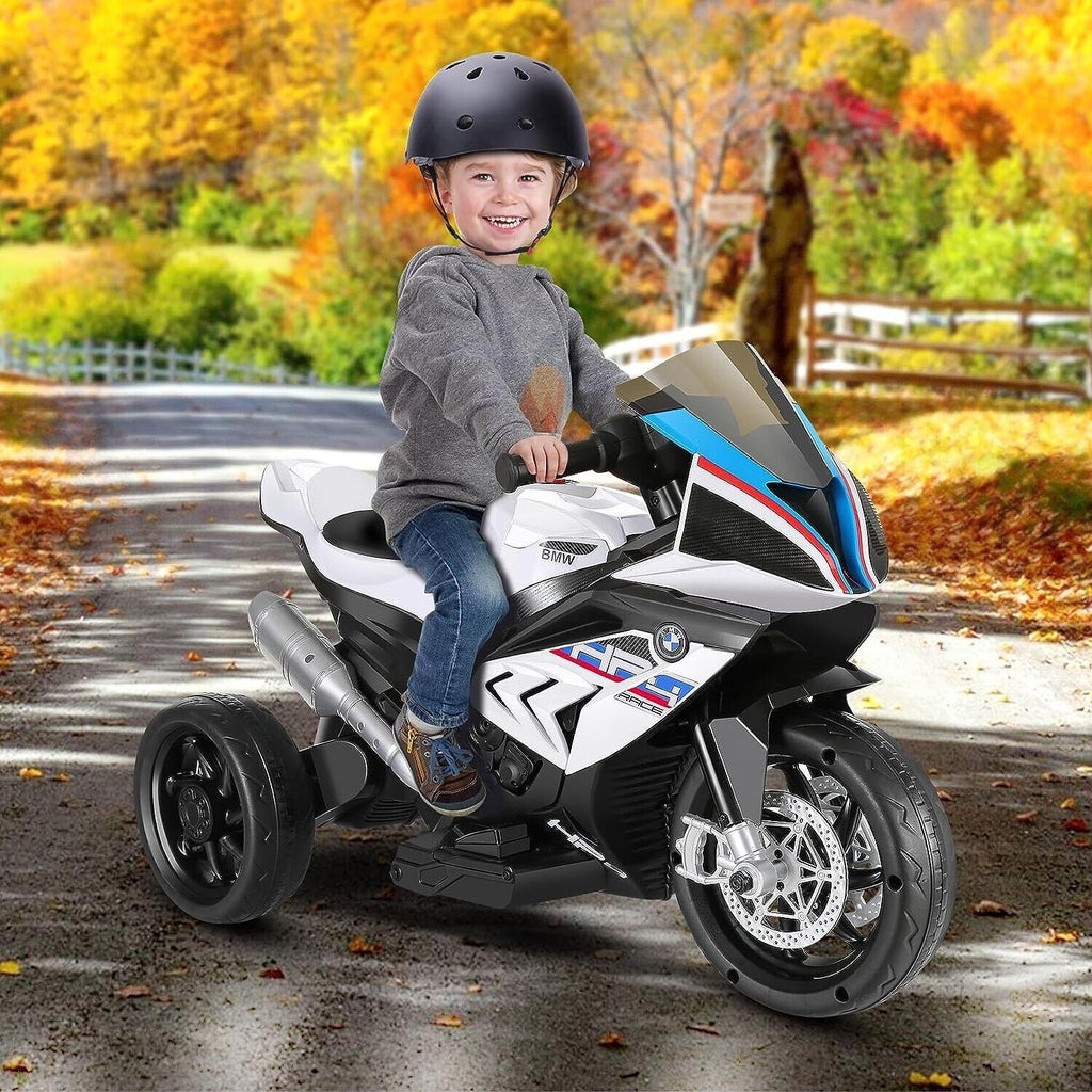 BMW Kids Electric Motorcycle - 12V Battery Powered Ride-On Bike in Sleek Black Design