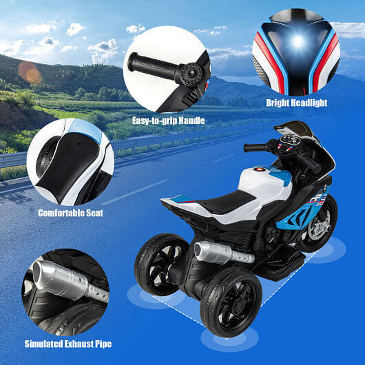 BMW Kids Motorcycle Ride-On Toy for Ages 3-8 - Blue