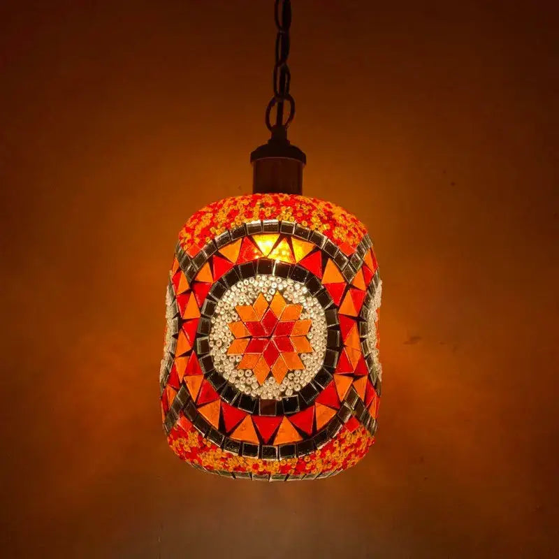 Bohemia turkish mosaic hanging sconce – bedroom vintage led light