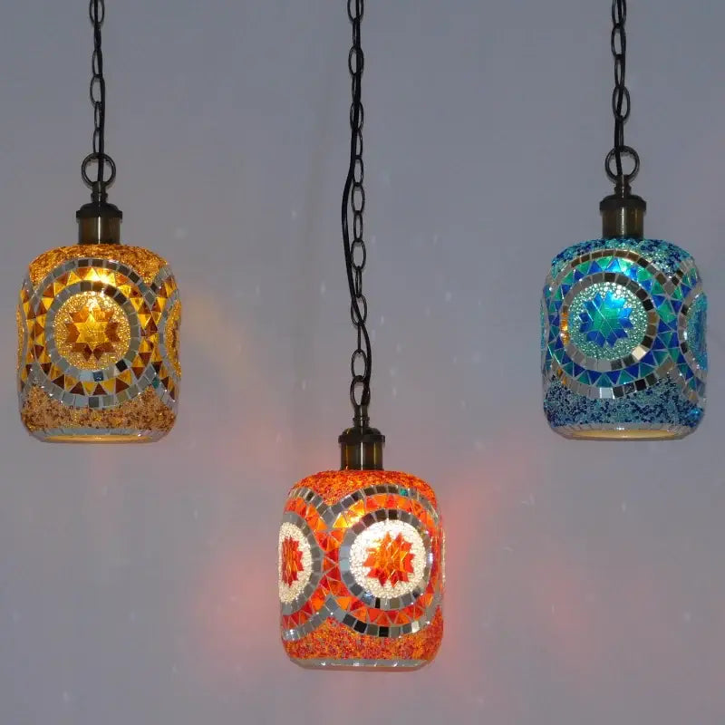 Bohemia turkish mosaic hanging sconce – bedroom vintage led light