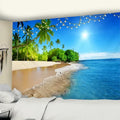 Bohemian beach coconut tree mandala tapestry bedroom wall hanging